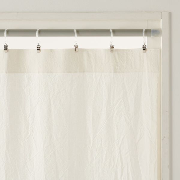 無印良品 綿洗いざらし平織ノンプリーツカーテン 幅100×丈105cm用 