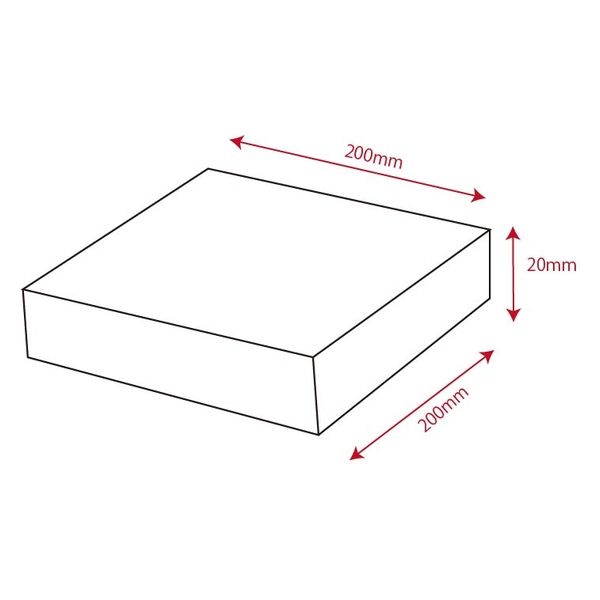 サンケーキコム アクリル板 透明 W200×D200×H20mm エレガントアクリル