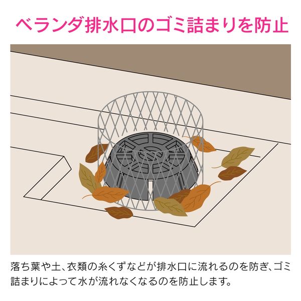 カクダイ GAONA ベランダ排水口カバー GA-KW062 1個 - アスクル