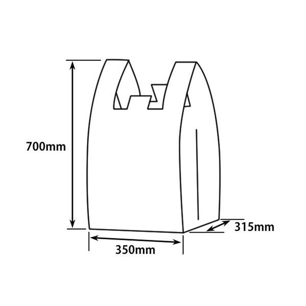 福助工業 弁当用レジ袋 KPバッグ No.7 500枚(50×10) 00011614 1