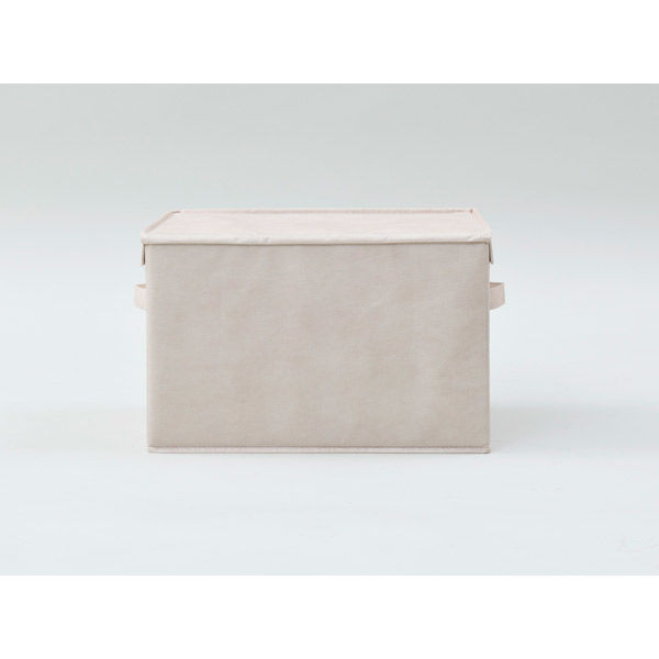 YAMAZEN どこでも収納BOX フタ付き YNF2-3PF(BE) 1セット(3個組 YAMAZEN どこでも収納BOX フタ付き YNF2-3PF(BE) 1セット(3個組