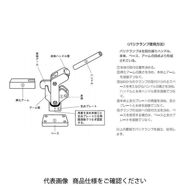 大阪角田興業 バリクランプ NO.1SB 1SB 1個（直送品）