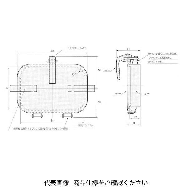 椿本バルクシステム ワンタッチ窓 基本形 耐熱タイプ(200°C) CMDーR1ー200D 1個（直送品）