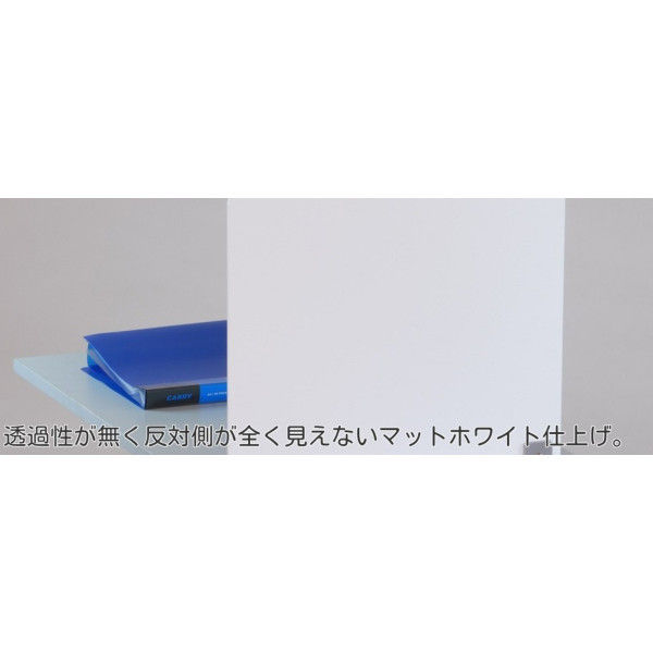 林製作所 デスクサイドパネル 幅450 x高さ500mm 片クランプ型 ホワイト 