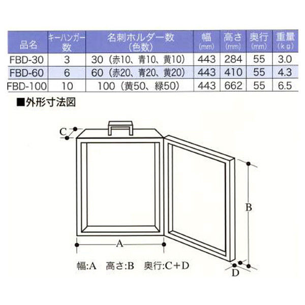 田邊金属工業所 FBD可変ダイヤル式キーボックス FBD-60（直送品