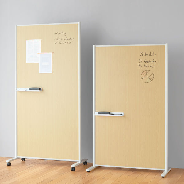 プラス 木調ライティングボード 高さ1742mm×幅912mm 固定脚 1台 - アスクル