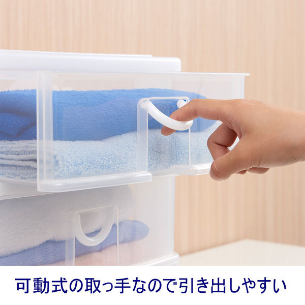 サンコープラスチック エルピス A5浅型3段クリア A5 A-503W 1セット（4