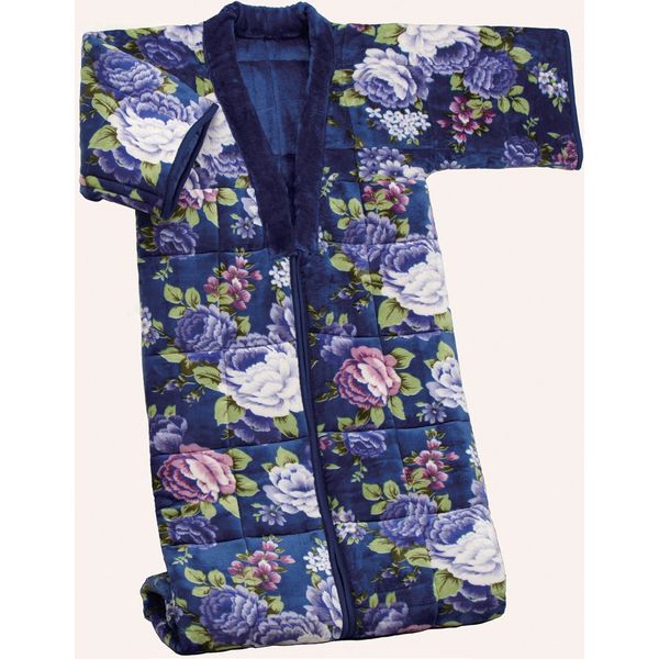 かいまき毛布布団（足ポケット付） 2色組 2枚合わせわた入り 幅1400mm