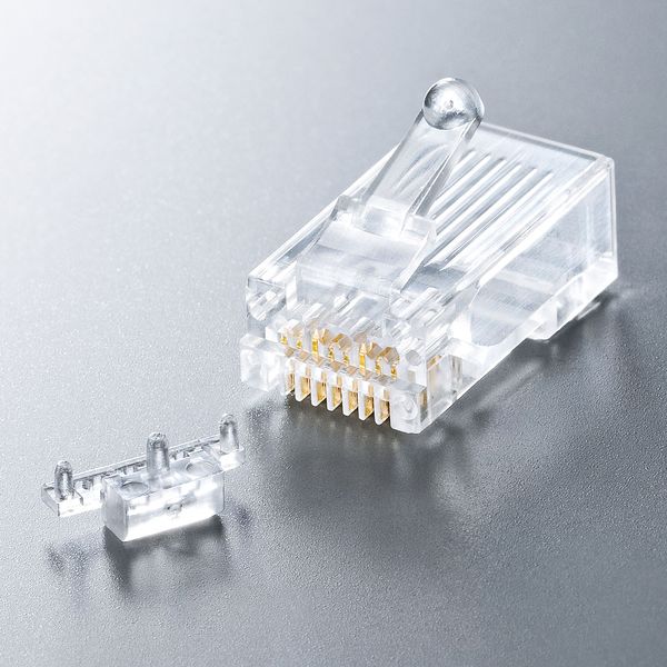 サンワサプライ カテゴリ6A RJ-45コネクタ(単線用) ADT-6ARJ-10 1袋（10個入）