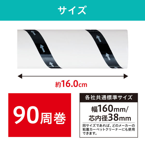 アイリスオーヤマ トルクル カーペットクリーナースペアテープ3Pななめカット 白 NC-SH903P 1パック(3巻入)