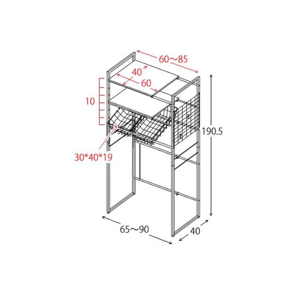 スチールラック 楽天市場】キャスター付きスチールラック 2段 3段 幅42.5 奥行30