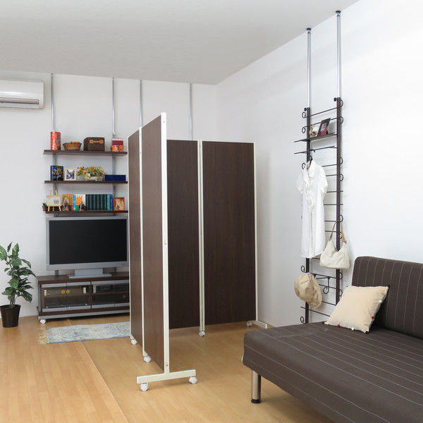 軒先渡し】 日本住器工業 折畳みパーテーション キャスター付 3連 高さ