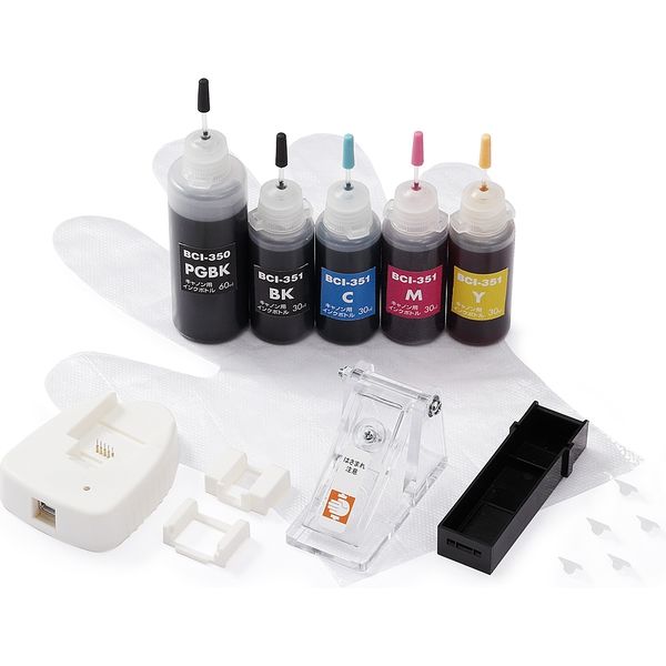 キヤノン（Canon）用 詰め替えインク 300-C350S5R （BCI-351+350/5MP用