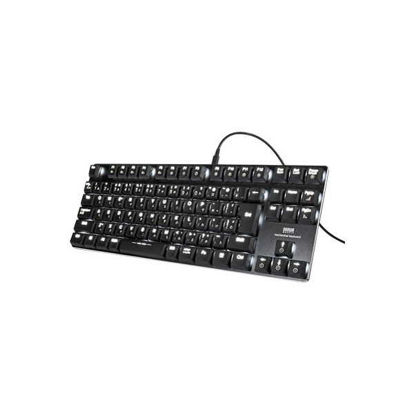 有線キーボード メカニカル テンキーレス ブラック 400-SKB057R