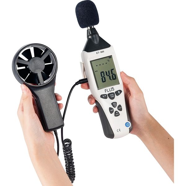 サンワダイレクト 騒音計/温湿度計/照度計/風速計（1台5役マルチ測定器