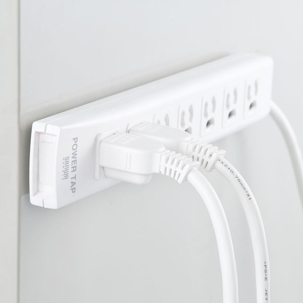 延長コード 電源タップ 5m 3P（ピン） 7個口 マグネット ホワイト 700