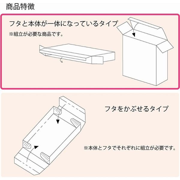 シモジマ 白無地箱 Hー54 サック式 006835400 1セット(1束(10枚