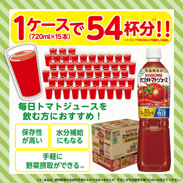 機能性表示食品】カゴメ トマトジュース食塩無添加 スマートPET