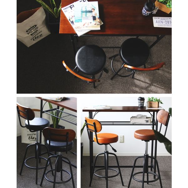 美品　カウンターチェア　スツール カーキ　グリーン　2脚セット 木製天板 美品 カウンターチェア スツール カーキ グリーン 2脚セット
