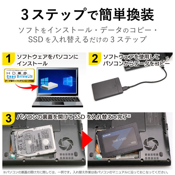 【240GB SSD かんたん移行キット】クローンソフト KURO-DACHI/CLONE/ESKP/MU3 | KURO-DACHI/CLONE/ESKP/MU3 | 玄人