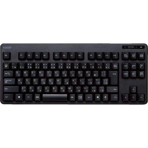 エレコム 無線キーボード メンブレン式 フルサイズ ブラック TK-FDM106TBK ワイヤレスキーボード 無線 テンキーレス コンパクト メンブレン