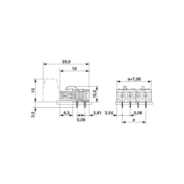 プリント基板用コネクタ ソケット 極数5 IC 25/ 5-G-508（直送品） 