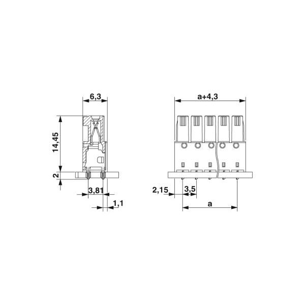 プリント基板用コネクタ ソケット 極数5 リフロー対応 IMCV 15/ 5-G-35 P20 THR（直送品） 