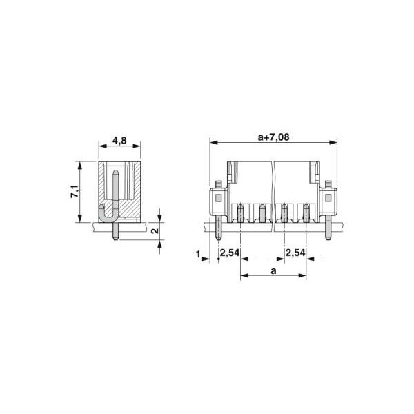 プリント基板用コネクタ ソケット 極数13 リフロー対応 MCV 05/13-G-254 SMD R56（直送品） - アスクル