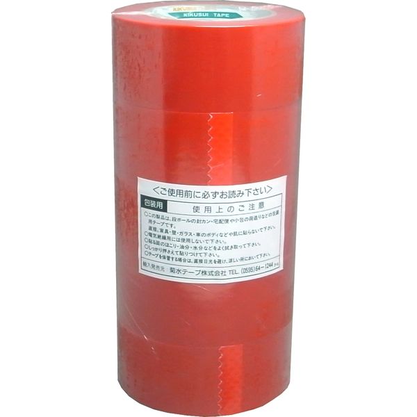 OPPテープ 赤 50巻１箱分キクスイテープ 菊水テープ パックエース236（赤）50mm×50m（50巻入・1ケース