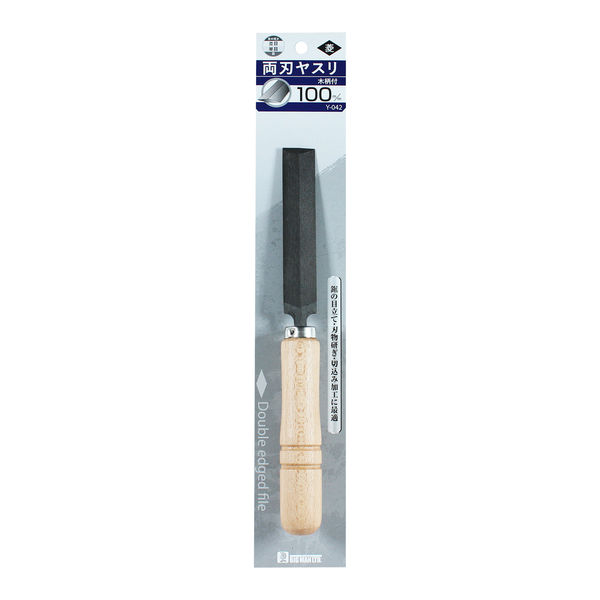 ビッグマン 鉄工用ヤスリ木柄両刃100 Y-042 048041（直送品
