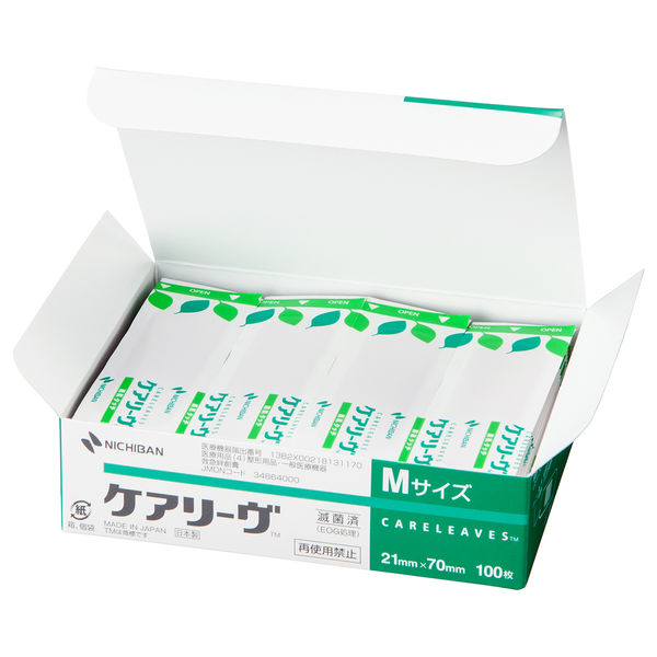 ニチバン　ケアリーヴ　Ｍサイズ100枚入×10箱 たのめーる】ニチバン ケアリーヴ Mサイズ CLM 1箱(100枚)の通販