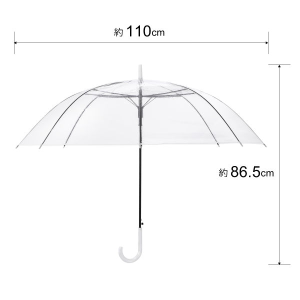 新品ワンタッチビニール傘 65cm ワンタッチビニール傘 65cm NK-2 1セット（6本） - アスクル