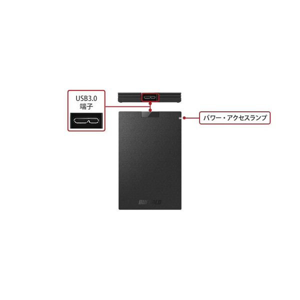 バッファロー ポータブルSSD USB3.1Gen1対応 960GB SSD-PG960U3-BA