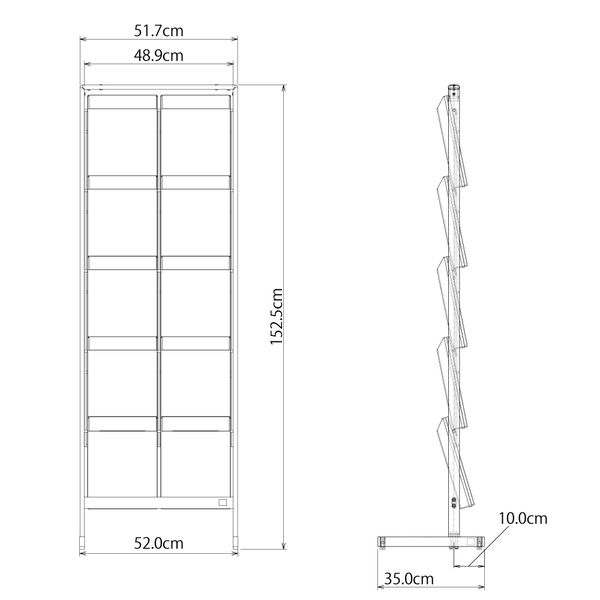 組立設置込】コクヨ パンフレットスタンド A4サイズトレータイプ 厚型