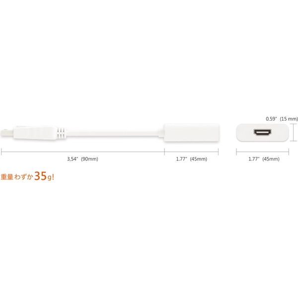 j5create DisplayPort to HDMIアダプター JDA154-A（直送品）