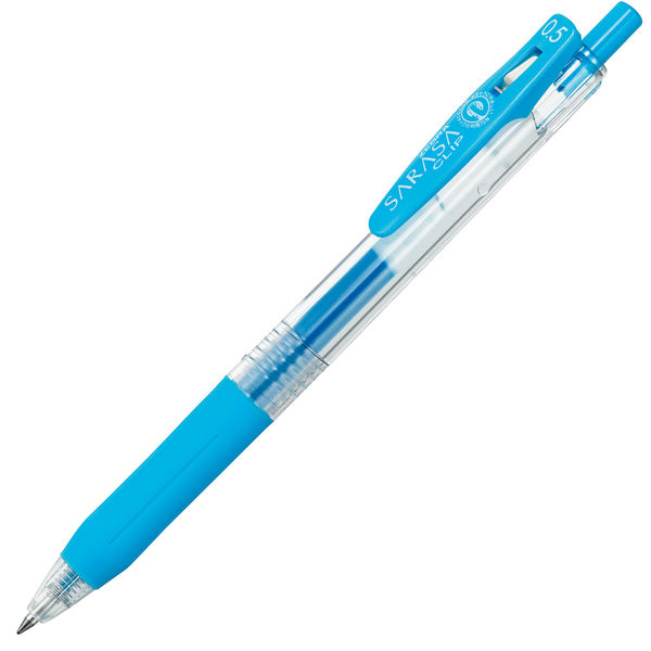 ゲルインクボールペン サラサクリップ 0.5mm ライトブルー 水色 10本