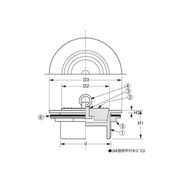 アウス 風呂共栓・ゴム詰（外ネジ） D-6R 25（直送品） - アスクル