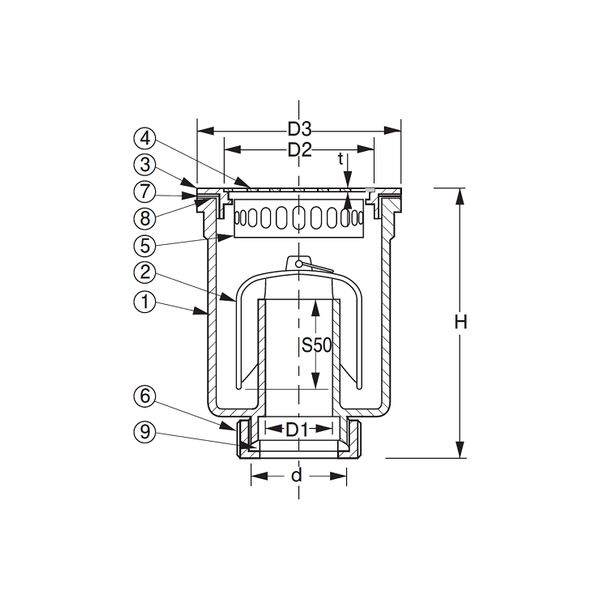 アウス ステンレス流し用トラップ D-14AP 40（直送品） - アスクル