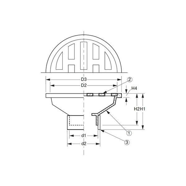 アウス C型排水目皿（VP・VU兼用） D-SNC-PU 50（直送品） - アスクル