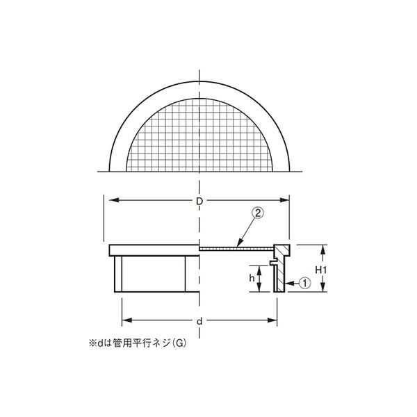 アウス 防虫目皿（内ネジ） D-3BE 20（直送品） - アスクル