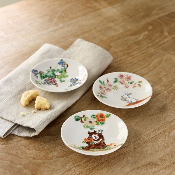 新品 美濃焼 すくすく 14.3cm小皿 はな ブルーム 美濃焼 林民和ひなた