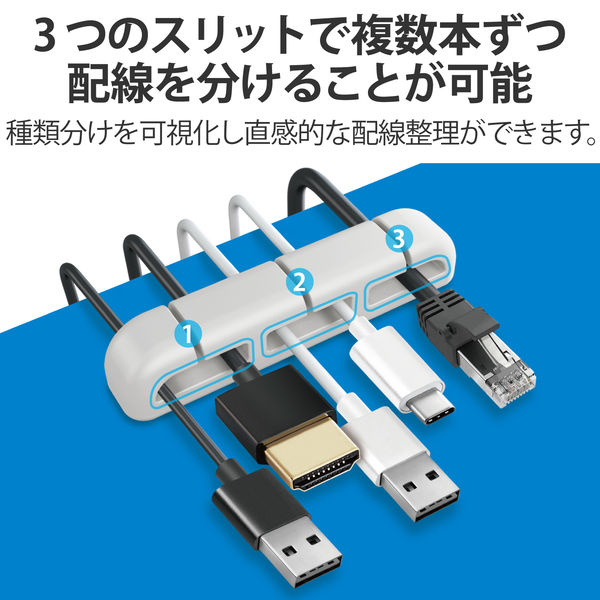 ケーブルホルダー 粘着シート式 2個入り 配線整理 収納・まとめる