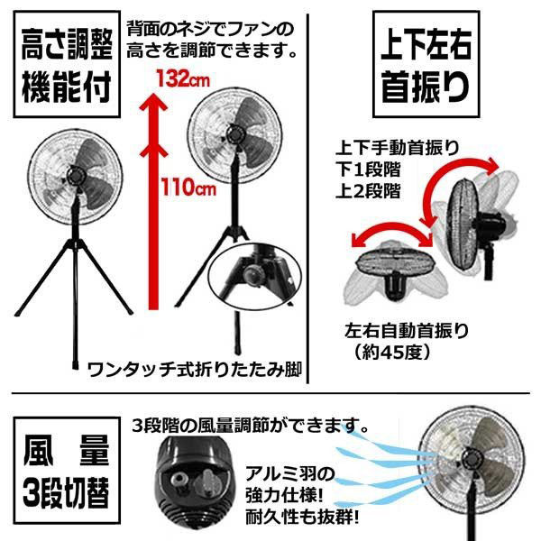 シンセイ ハイパワー スタンド型工場扇 45cmアルミ羽 4573459627501 1 