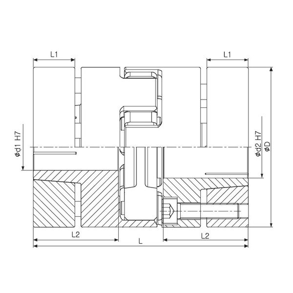 SJCシリーズ ジョータイプカップリング テーパータイプ SJC-65T-BL-28×15 SJC-65T-BL-28X15 1個（直送品）