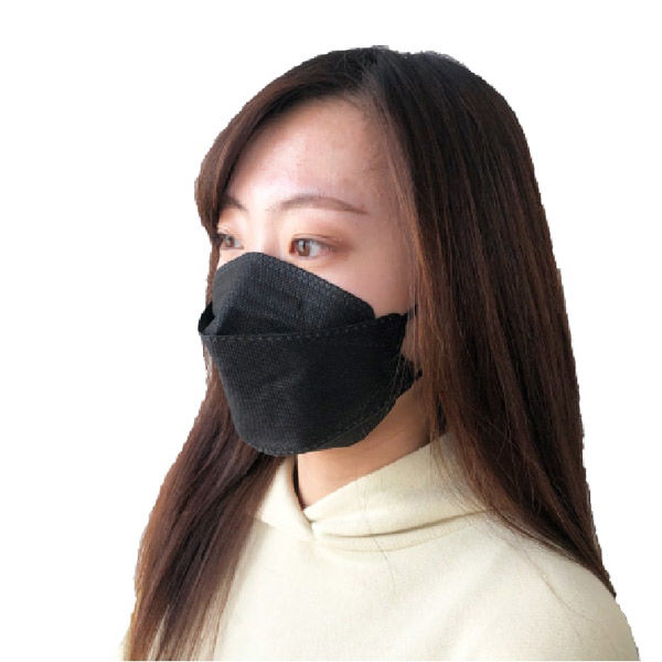 重光商事 四層立体型不織布マスク 黒 30枚入箱×10箱（300枚） JJMASK 