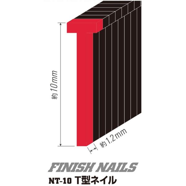 【専用出品】ナイツテイル 10/11 S席 1枚 藤原産業 SK11 T型ネイル 10mm NTー10 1セット(5個)（直送品） - アスクル