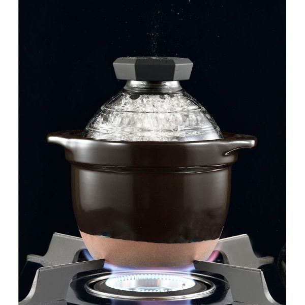HARIO フタがガラスのご飯釜1～2合 日本製 GNR-150-B 1個（直送品