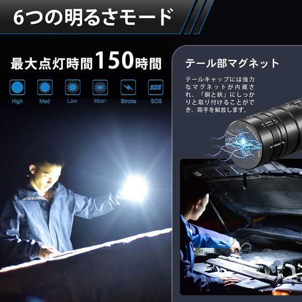 WUBEN 小型LEDフラッシュライト D1 1100lm　1個（直送品）