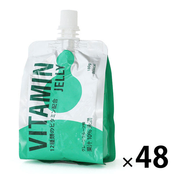 LOHACO・アスクル限定】VITAMIN JELLY 180g グレープフルーツ味 48個 マルチビタミン ゼリー オリジナル アスクル