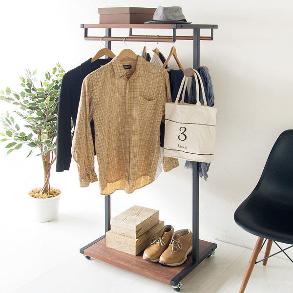 宮武製作所 ダブルハンガーラック Agile（アジル） 幅600×奥行450×高さ1460mm 1台（直送品） 宮武製作所 ラッカー塗装